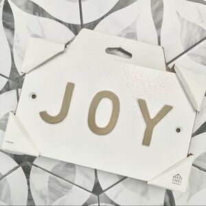 MAGNOLIA | JOY White and Gold Aluminum Wall Sign